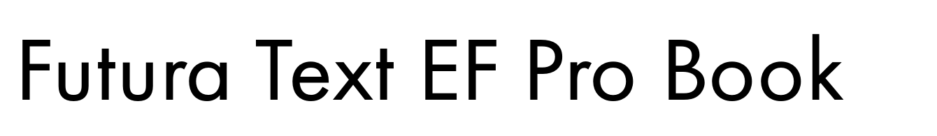 Futura Text EF Pro Book